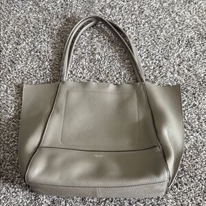 Botkier Soho exposed zip trim pebbled leather tote shoulder bag